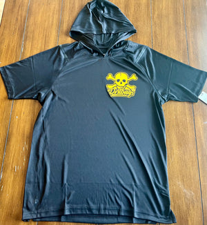 Black Short Sleeve Training Hoodie