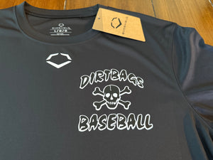 Black Evoshield Performance Tee - Black Crossbones Logo